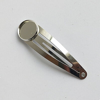 Tic Tac Hair Clip Bezel 12 mm Tic Tac Hair Clip Bezel 12 mm