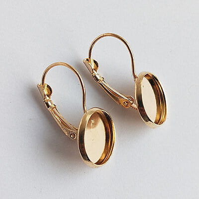 Leverback Earring Gold 12 mm Leverback Earring Gold 12 mm