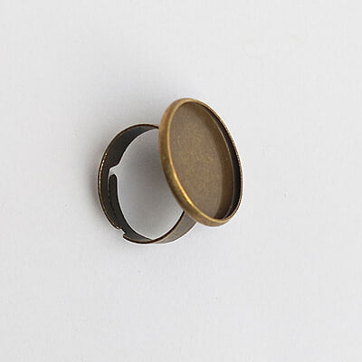 Finger Ring Antique Bronze 18 mm