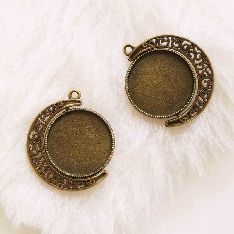 Rotating Double Side Round Pendant Antique Bronze Big Rotating Double Side Round Pendant Antique Bronze Big