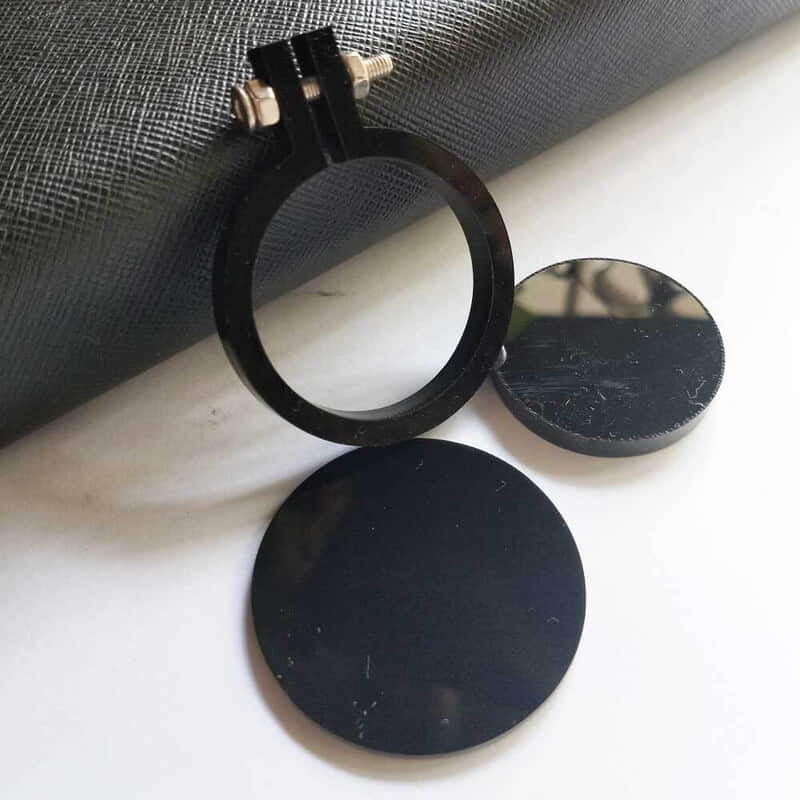 Mini Hoop Circle With Screw Black Medium Mini Hoop Circle With Screw Black Medium