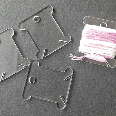 Floss Bobbin  Transparent 3 mm Floss Bobbin  Transparent 3 mm