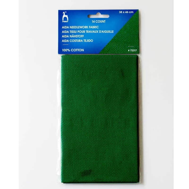 Pony Aida Fabric 38 x 46 cm Green 14C Pony Aida Fabric 38 x 46 cm Green 14C