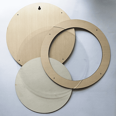Embroidery Display Frame Veneer Circle Cream 8" Embroidery Display Frame Veneer Circle Cream 8"