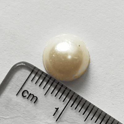 Ceramic Half Cut Beads Cream 10mm Ceramic Half Cut Beads Cream 10mm