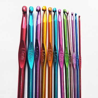 Aluminum Crochet Hook Coloured Multi Color 12 pcs Aluminum Crochet Hook Coloured Multi Color 12 pcs