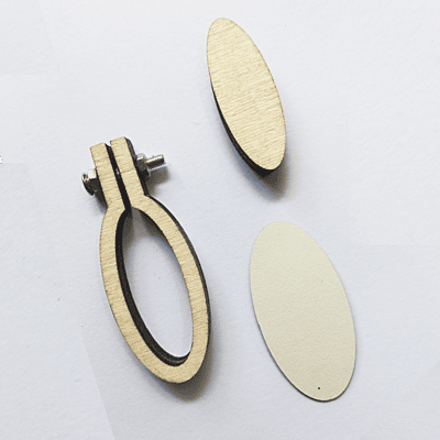 Mini Hoop vertical Oval Veneer Small Mini Hoop vertical Oval Veneer Small