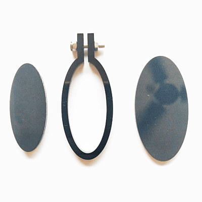 Mini Hoop Vertical Oval Black Big Mini Hoop Vertical Oval Black Big