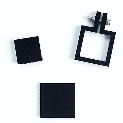 Mini Hoop Square Black Small Mini Hoop Square Black Small