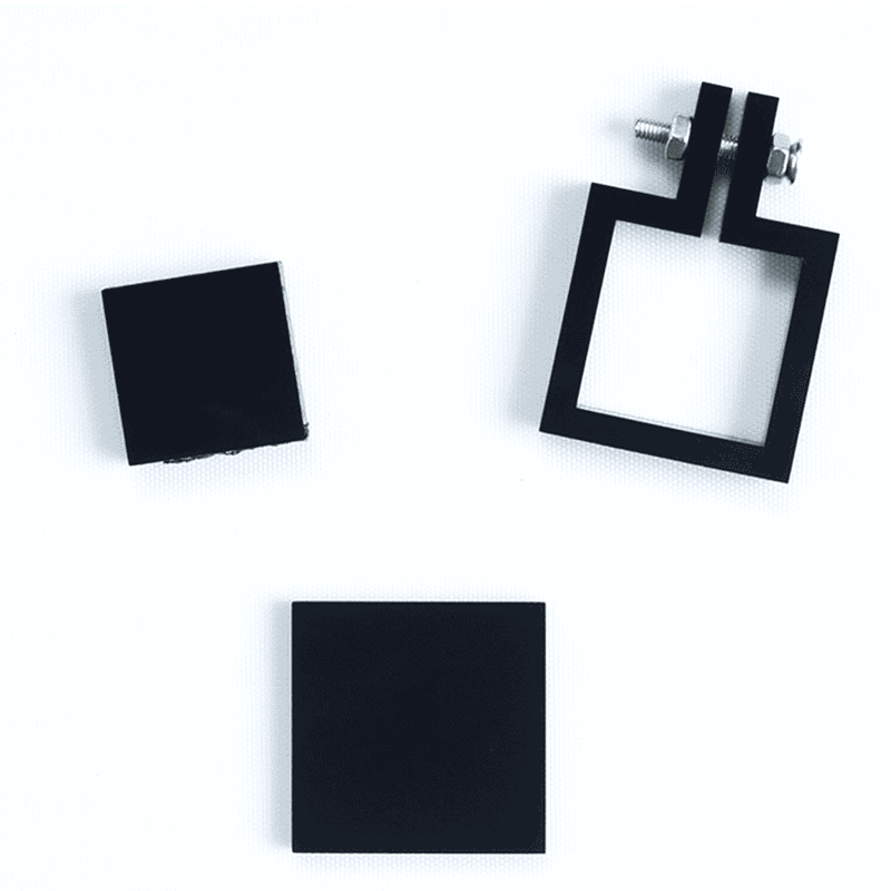 Mini Hoop Square Black Small Mini Hoop Square Black Small