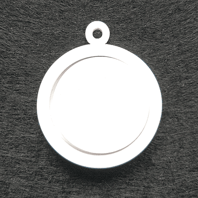 Mini Hoop Circle White Medium Mini Hoop Circle White Medium