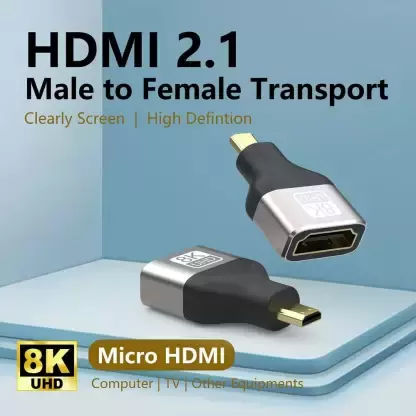 Micro Hdmi (Type D) To Hdmi (Type A) Adapter Straight Connector