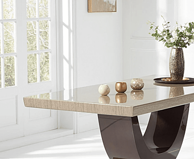 Antalya Six Seater Marble Dining Table