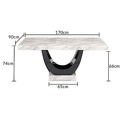 Antalya Six Seater Marble Dining Table