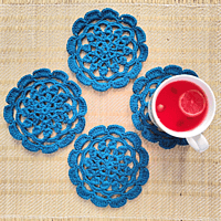 Mandala Coaster Teal Blue