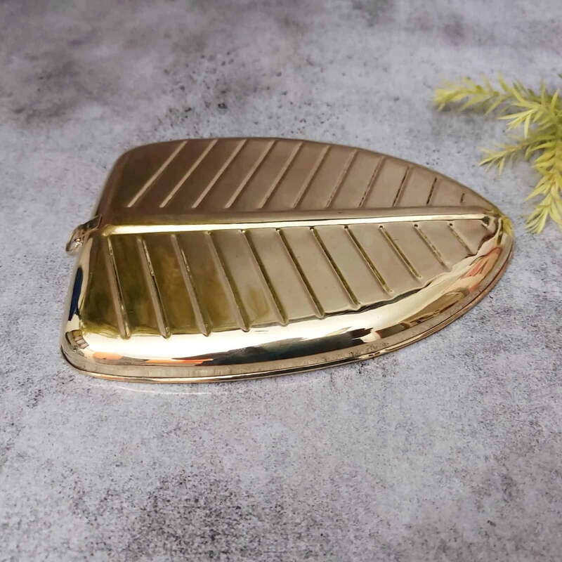 Brass Banana Leaf Plate/Thali Designed Multipurpose Plate