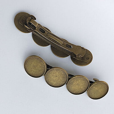 Hair Clip Barrette Bezel Antique Bronze 20 mm Hair Clip Barrette Bezel Antique Bronze 20 mm