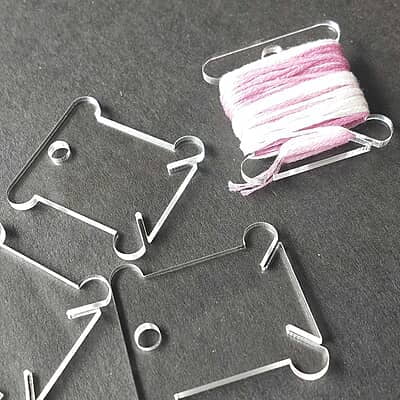 Floss Bobbin  Transparent 3 mm Floss Bobbin  Transparent 3 mm