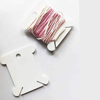 Floss Bobbin  White 2 mm
