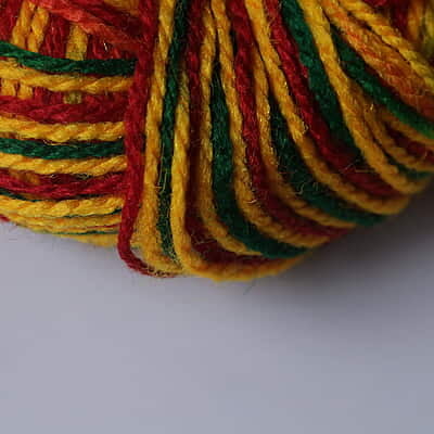 Acrylic Wool 118 50 gm green-red-yellow multi