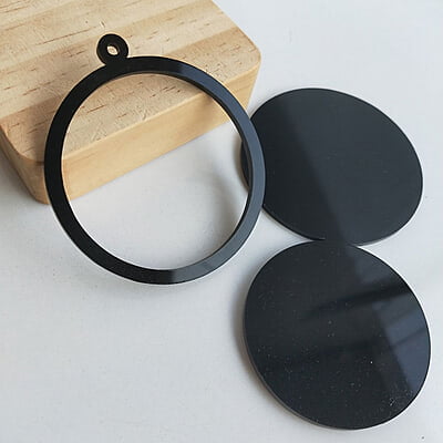 Mini Hoop Circle Black 6cm