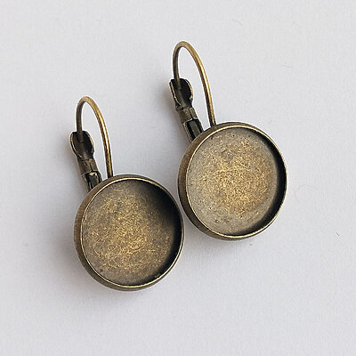 Leverback Earring Antique Bronze 14 mm Leverback Earring Antique Bronze 14 mm