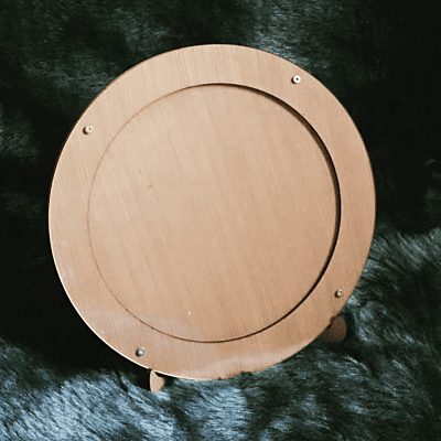 Embroidery Display Frame Veneer Circle Brown Embroidery Display Frame Veneer Circle Brown