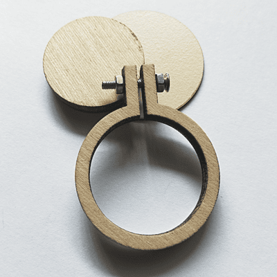 Mini Hoop Circle With Screw Veneer 4 cm