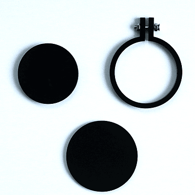 Mini Hoop Circle With Screw Black Big Mini Hoop Circle With Screw Black Big