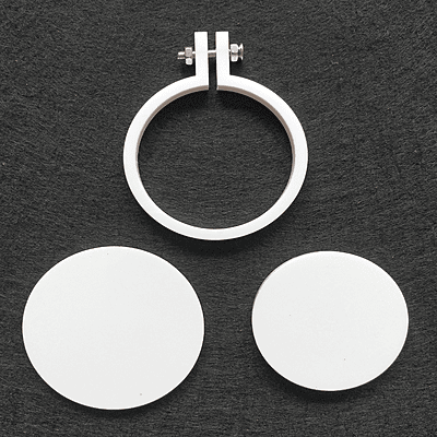 Mini Hoop Circle With Screw White Big