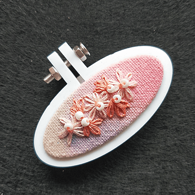 Mini Hoop Horizontal Oval White Big Mini Hoop Horizontal Oval White Big