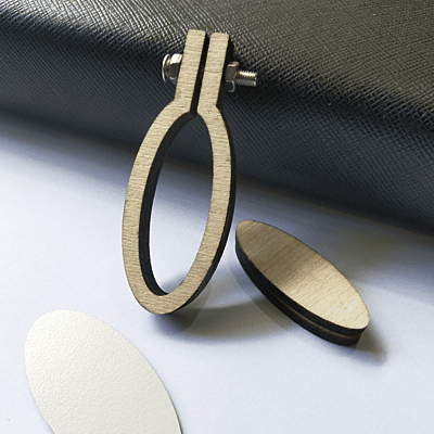 Mini Hoop vertical Oval Veneer Small Mini Hoop vertical Oval Veneer Small