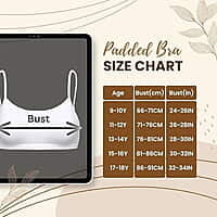 Girls Padded Training Bra, Crop Cami Training Bras for Girls. Sports bra with Non-Removable Padding, Uniform bra, Starter Bra, Begginers Bra-Black