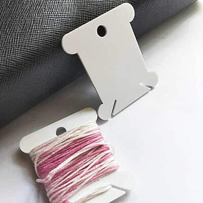 Floss Bobbin  White 2 mm