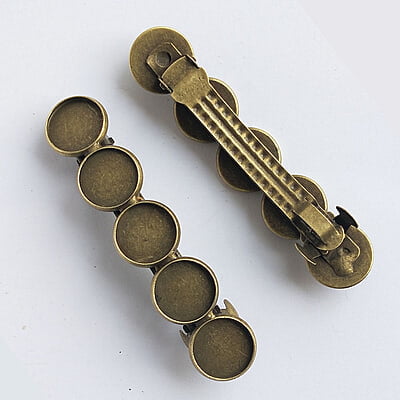 Hair Clip Barrette Bezel 12 mm Hair Clip Barrette Bezel 12 mm