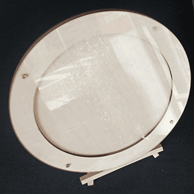 Embroidery Display Frame Veneer Circle Cream 8" Embroidery Display Frame Veneer Circle Cream 8"