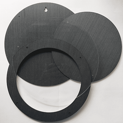 Embroidery Display Frame Veneer Circle Black Embroidery Display Frame Veneer Circle Black