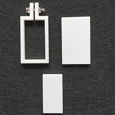 Mini Hoop Rectangle White Big