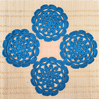 Mandala Coaster Teal Blue