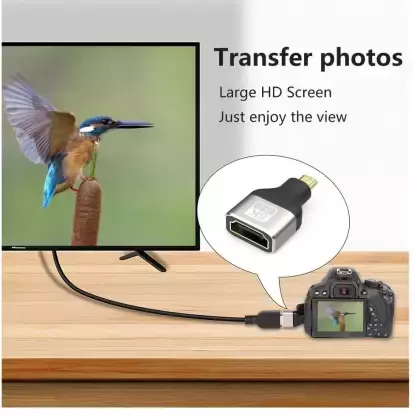 Micro Hdmi (Type D) To Hdmi (Type A) Adapter Straight Connector