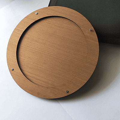Embroidery Display Frame Veneer Circle Brown Embroidery Display Frame Veneer Circle Brown