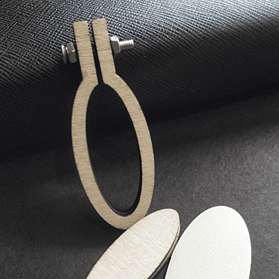 Mini Hoop vertical Oval Veneer Small Mini Hoop vertical Oval Veneer Small