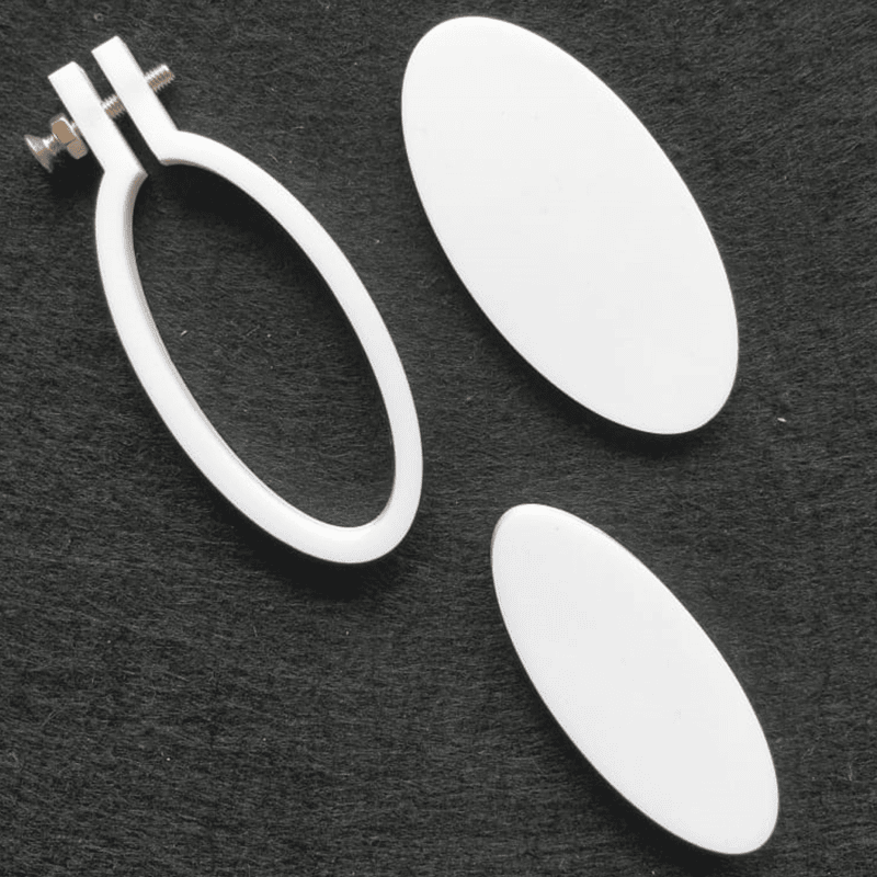 Mini Hoop Vertical Oval White Big Mini Hoop Vertical Oval White Big