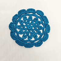 Mandala Coaster Teal Blue
