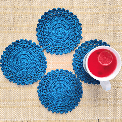 Crochet Round Coaster (Set of 4)