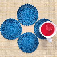 Round Coaster Teal Blue