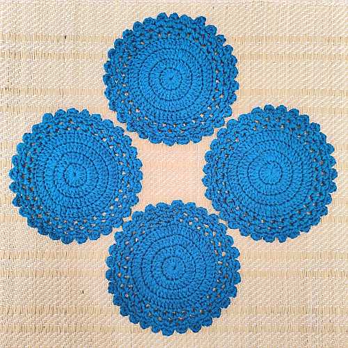 Round Coaster Steel Blue