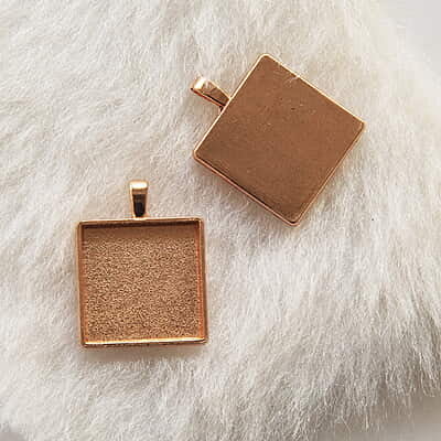 Buy Online Rose Gold Bezels Pendant for making jewelry | Diy | Resin ...
