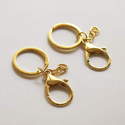 Key Chain Silver with clasp for charms | Pendant | Mini Hoop| Best Rate