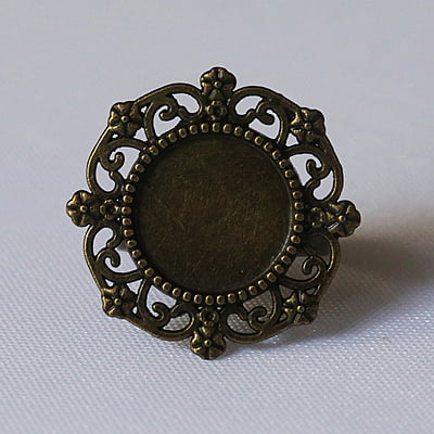 Finger Ring | Embroidery | Resin Art | Pendant Antique Bronze| Jewelry ...